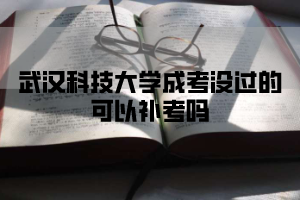 武汉科技大学成考没过的可以补考吗